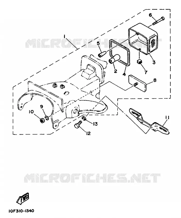ACHTERLICHT Yamaha MOTO 125 1992 SR  SR125
