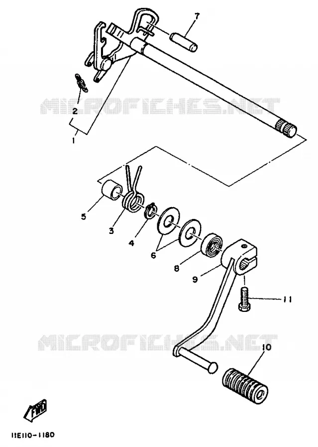 SCHAKEL STANG / PEDAAL Yamaha MOTO 125 1997 SR  SR125