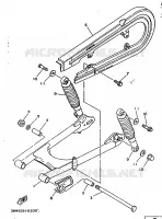 ACHTERBRUG / SCHOKBREKER voor Yamaha SR125 1997