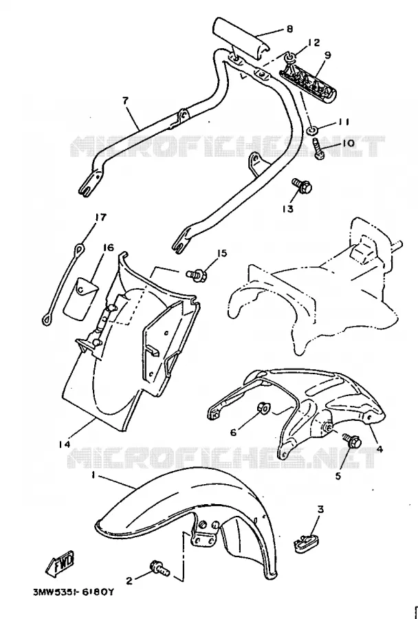 SPATBORD Yamaha MOTO 125 1997 SR  SR125