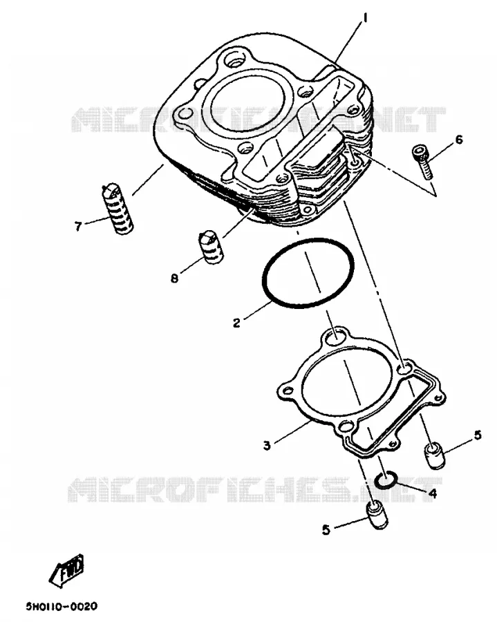 CILINDER Yamaha MOTO 125 1998 SR  SR125