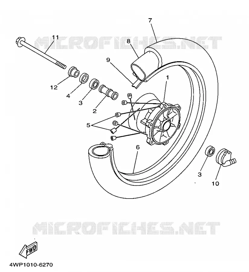 VOORWIEL Yamaha MOTO 125 1998 SR  SR125