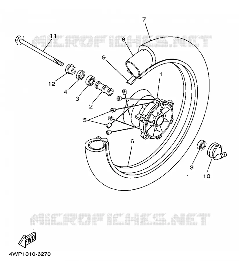 VOORWIEL Yamaha MOTO 125 1998 SR  SR125