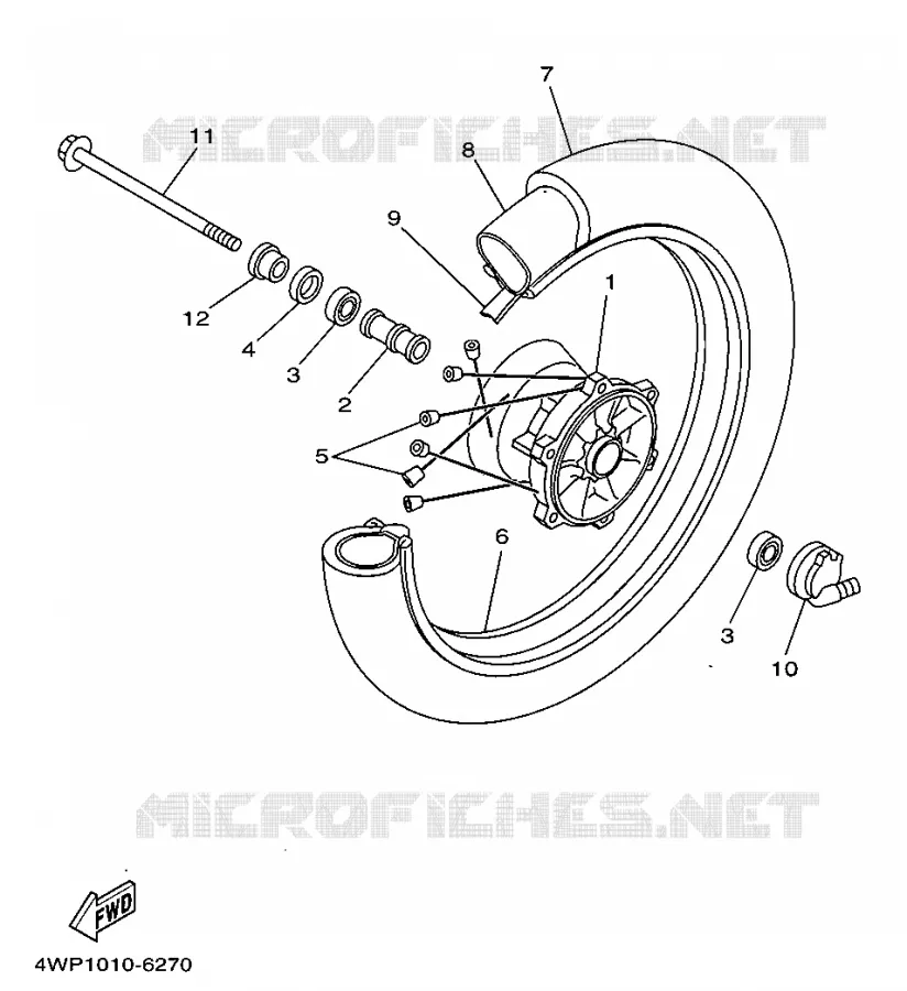 VOORWIEL Yamaha MOTO 125 1999 SR  SR125