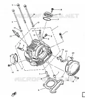 CILINDERKOP voor Yamaha SR125SP 1988