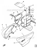 ZIJKUIPDEEL voor Yamaha SR125SP 1988