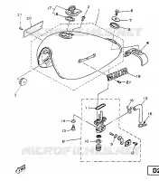 BENZINE TANK voor Yamaha SR125SP 1988