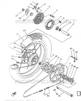 ACHTERWIEL voor Yamaha SR125SP 1988