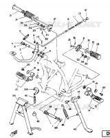 STANDAARD / PEDAAL voor Yamaha SR125SP 1988