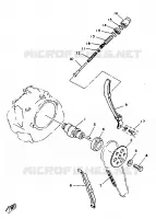 NOKKENAS / KETTING voor Yamaha SR125SP 1988