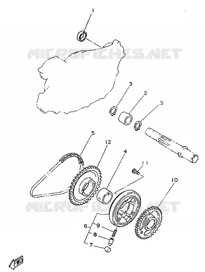 STARTMOTOR KOPPELINGS Yamaha MOTO 250 1996 SR  SR250