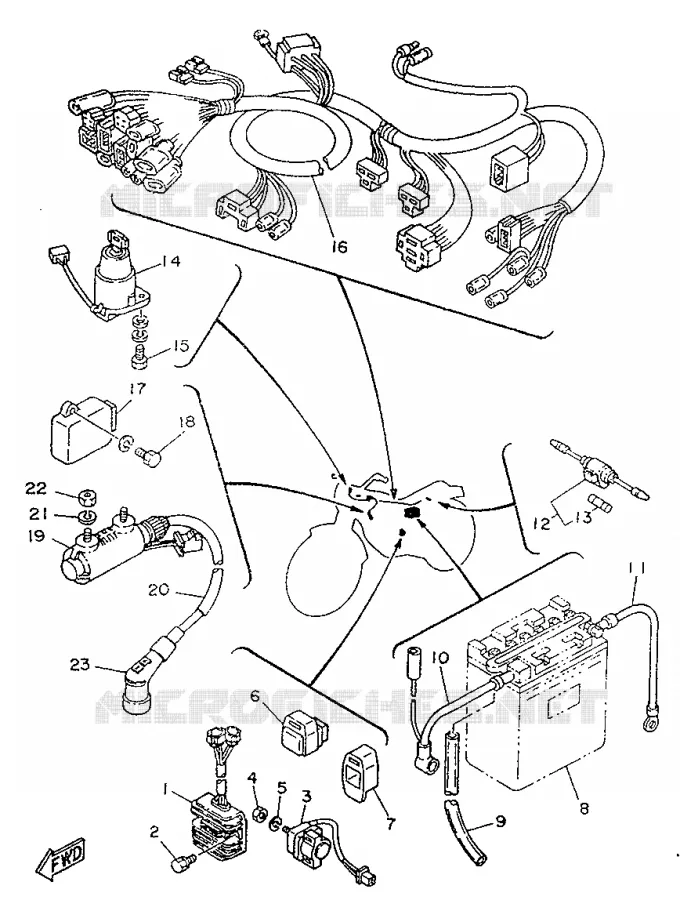 ELECTRISCH 1 Yamaha MOTO 250 1996 SR  SR250