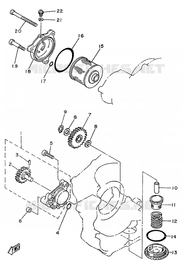 OLIEPOMP Yamaha MOTO 250 1996 SR  SR250