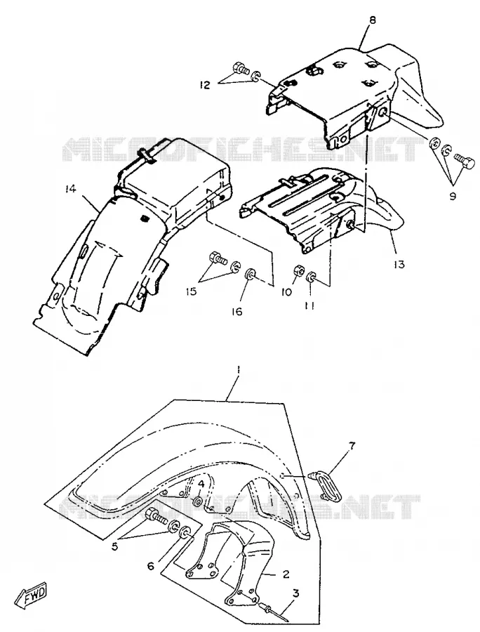 SPATBORD Yamaha MOTO 250 1996 SR  SR250