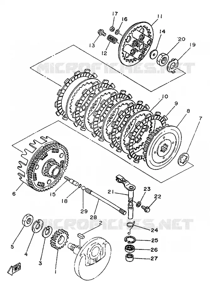 STARTMOTOR KOPPELINGS Yamaha MOTO 250 1996 SR  SR250