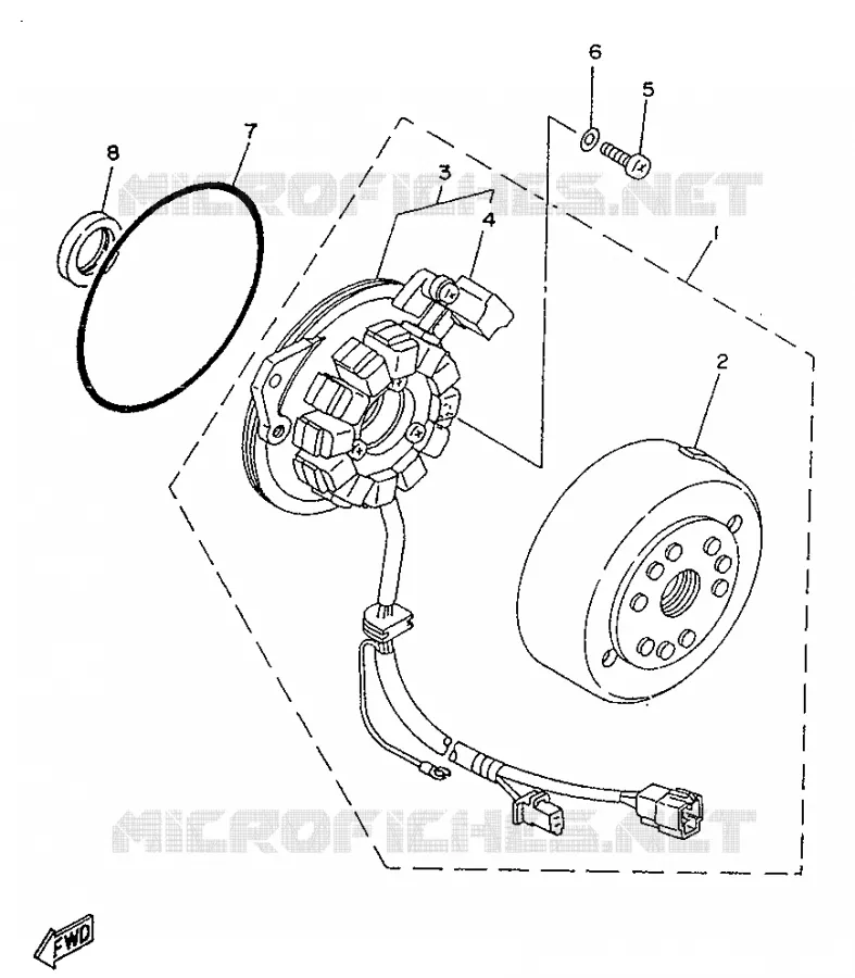 DYNAMO Yamaha MOTO 250 1996 SR  SR250