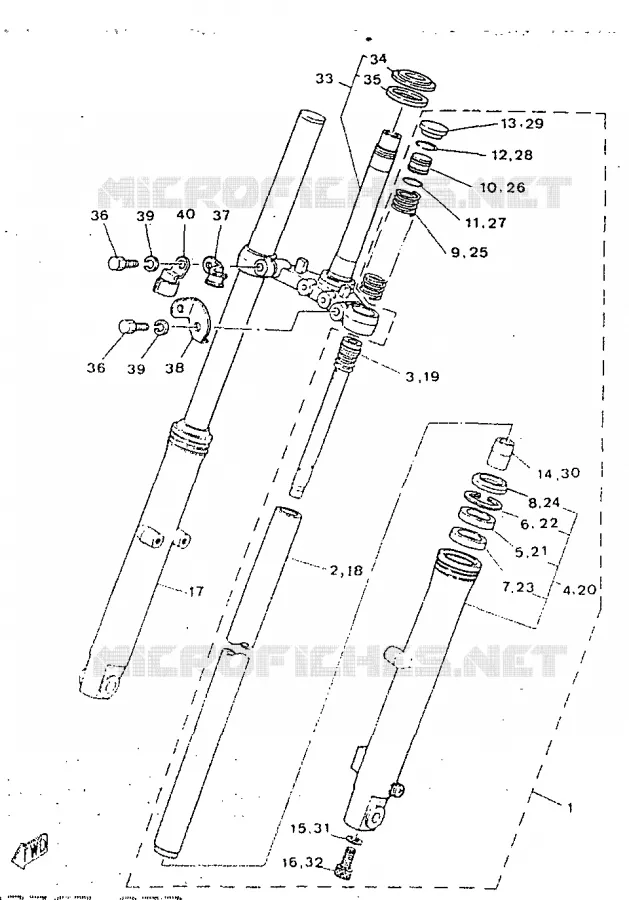 VOORVORK Yamaha MOTO 250 1996 SR  SR250