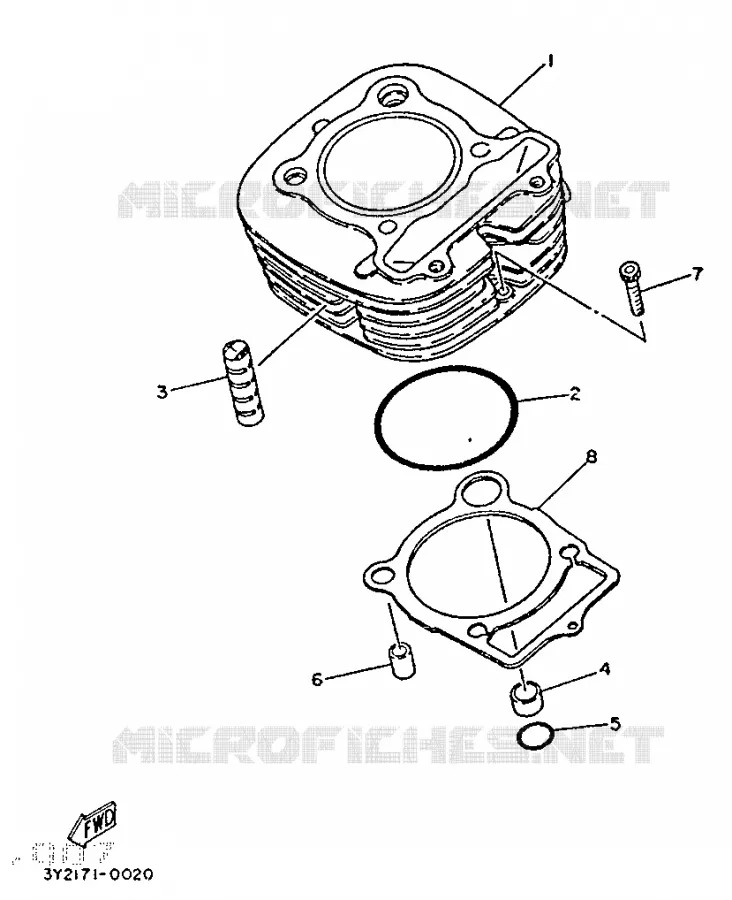 CILINDER Yamaha MOTO 250 1990 SR  SR250SP