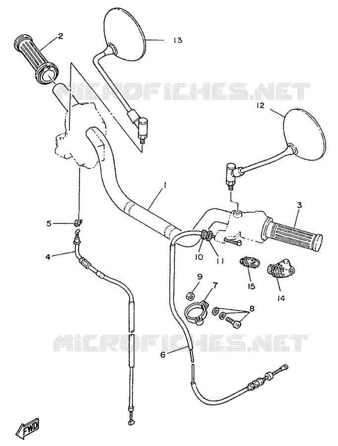 STUUR / KABEL Yamaha MOTO 250 1996 SR  SR250SP