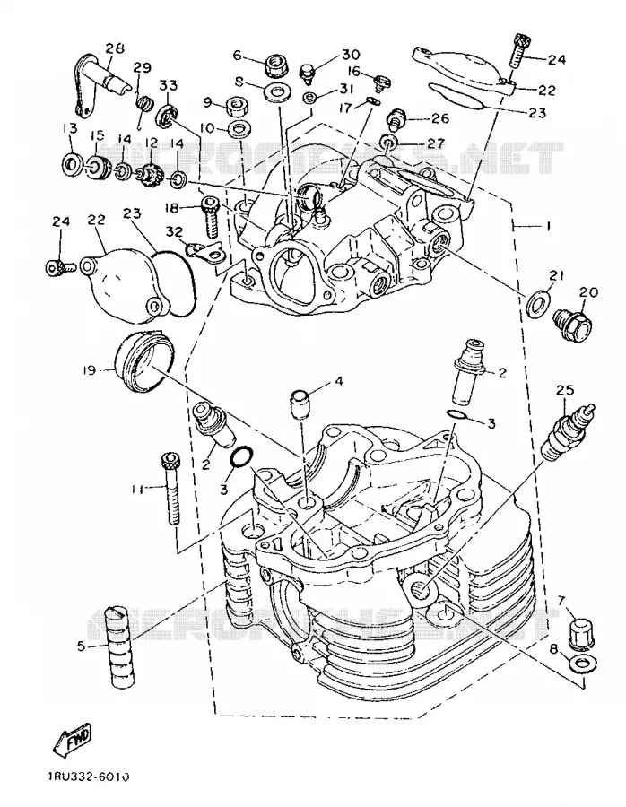 CILINDERKOP Yamaha MOTO 500 1987 SR  SR500