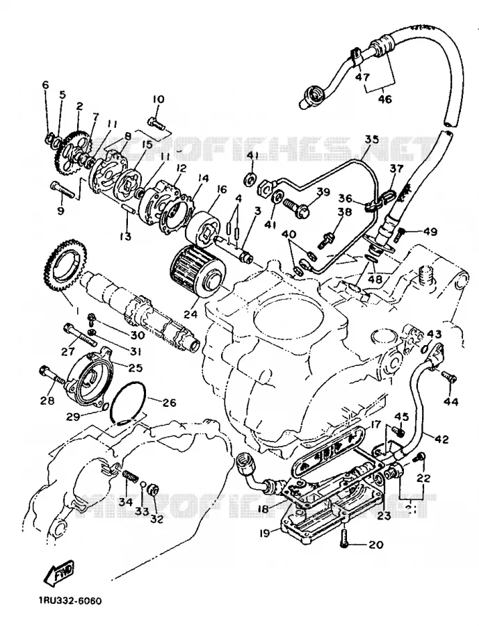 OLIEPOMP Yamaha MOTO 500 1987 SR  SR500