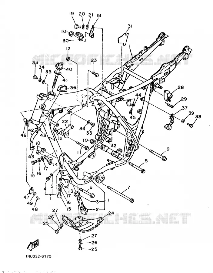FRAME Yamaha MOTO 500 1987 SR  SR500