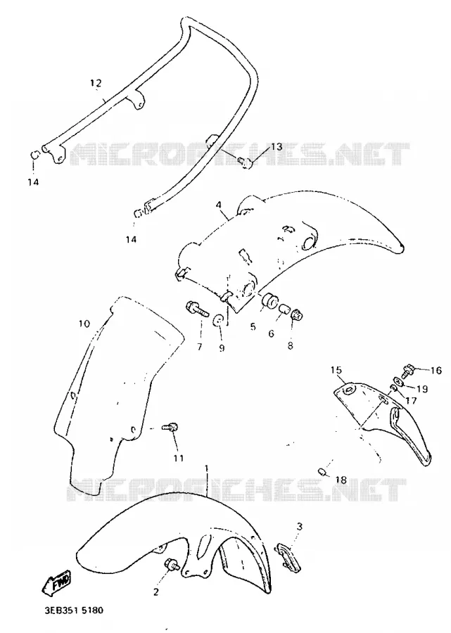 SPATBORD Yamaha MOTO 500 1995 SR  SR500