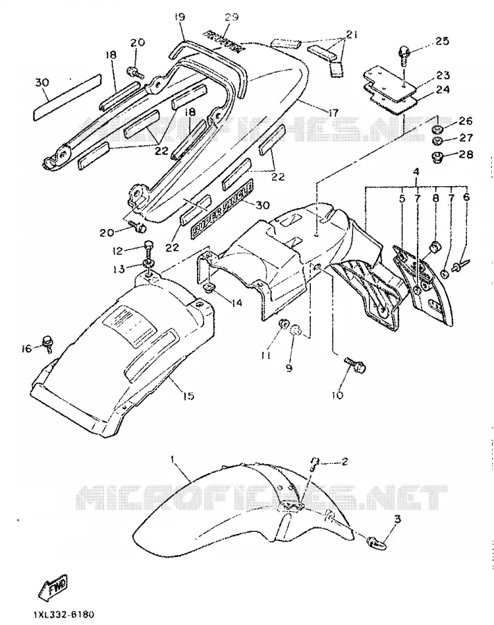 SPATBORD Yamaha MOTO 600 1986 SRX  SRX600