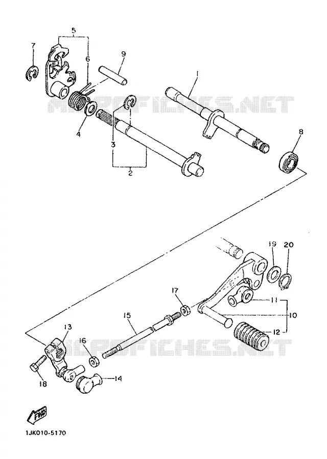 SCHAKEL STANG / PEDAAL Yamaha MOTO 600 1987 SRX  SRX600