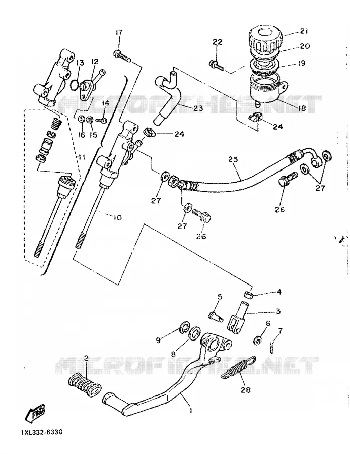 REMPOMP ACHTER Yamaha MOTO 600 1987 SRX  SRX600