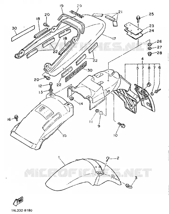 SPATBORD Yamaha MOTO 600 1987 SRX  SRX600