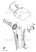 NOKKENAS / KETTING voor Yamaha SRX600 1987