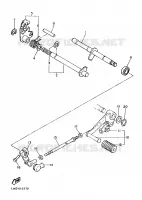SCHAKEL STANG / PEDAAL voor Yamaha SRX600H (33.1KW 1986