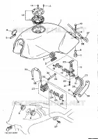 BENZINE TANK voor Yamaha SRX600H (33.1KW 1986