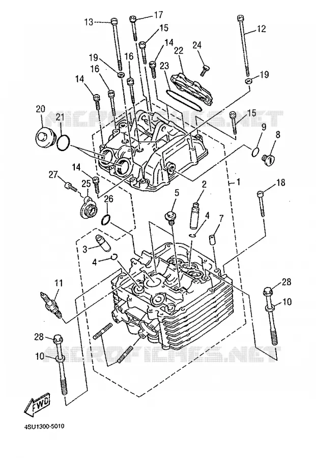 CILINDERKOP Yamaha MOTO 660 1995 SZR  SZR660