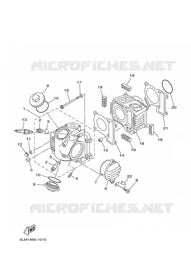 CILINDERKOP Yamaha SCOOTER 105 2002 CRYPTON  T105SE