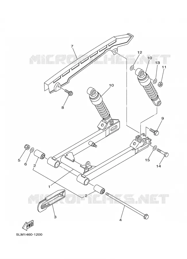 ACHTERBRUG / SCHOKBREKER Yamaha SCOOTER 105 2002 CRYPTON  T105SE