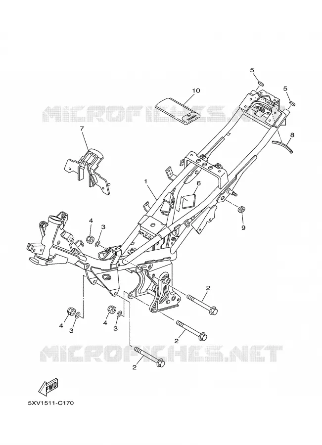 FRAME Yamaha SCOOTER 110 2004 CRYPTON  T110