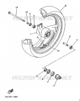 VOORWIEL voor Yamaha TDM850 1992