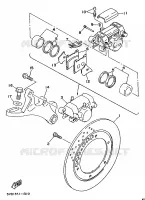REMKLAUW ACHTER voor Yamaha TDM850 1992
