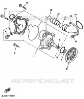 WATERPOMP / SLANGEN voor Yamaha TDM850 1992