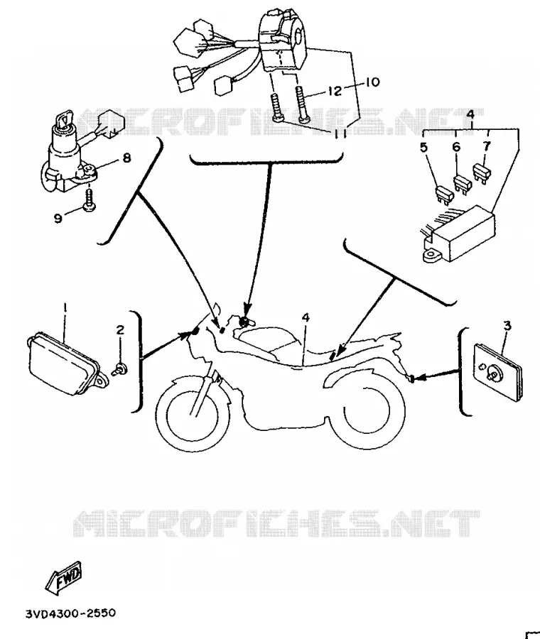 ALTERNATIEF ELECTRISCH - FOR OCEANIA Yamaha MOTO 850 1992 TDM  TDM850