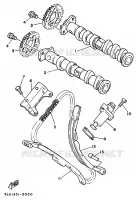 NOKKENAS / KETTING voor Yamaha TDM850 1993