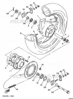 ACHTERWIEL voor Yamaha TDM850 1993