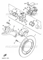 REMKLAUW ACHTER voor Yamaha TDM850 1993