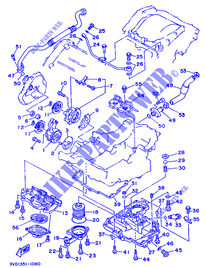 OLIEPOMP voor Yamaha TDM850 1993