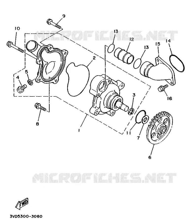 WATERPOMP Yamaha MOTO 850 1994 TDM  TDM850