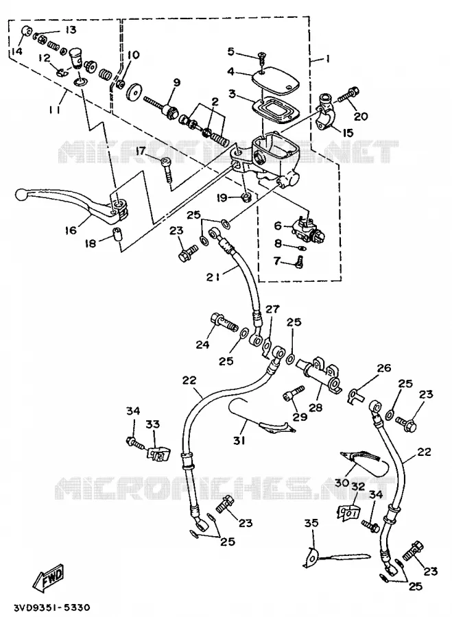 POMP VOOR Yamaha MOTO 850 1995 TDM  TDM850