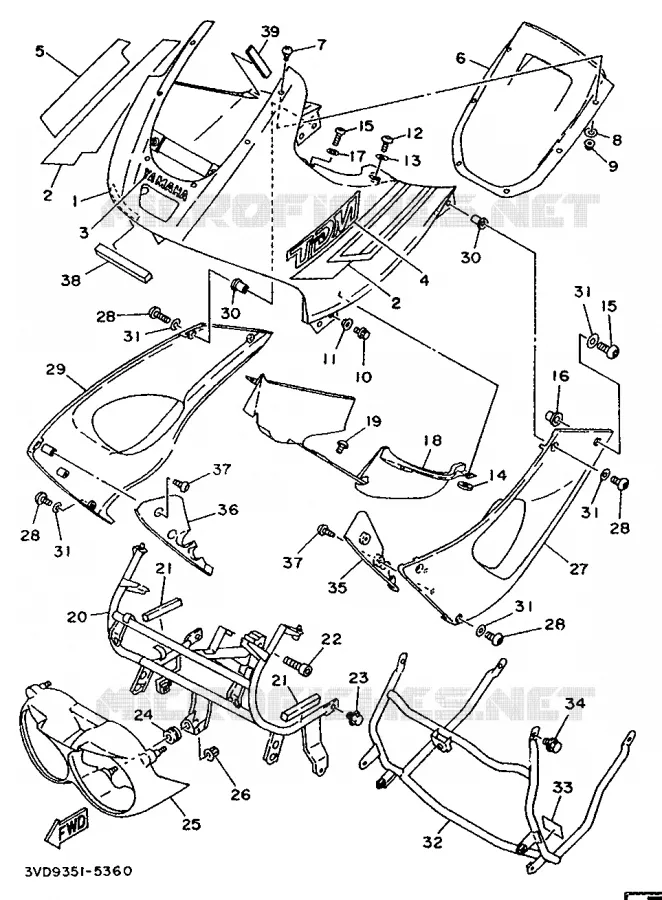 KAP 1 Yamaha MOTO 850 1995 TDM  TDM850