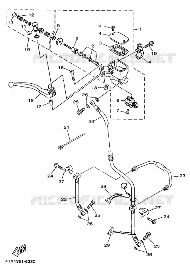 POMP VOOR Yamaha MOTO 850 1996 TDM  TDM850